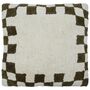 Chess Cushion Cover In Green Off White 50x50cm, thumbnail 4 of 4