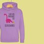 'Girls Like Dinosaurs Too' Girls Hoodie, thumbnail 4 of 12