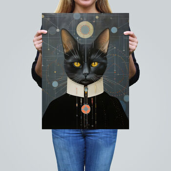 Interplanetary Cat King Futuristic Wall Art Print, 2 of 6