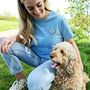 Personalised Dog Lover Organic Varsity T Shirt, thumbnail 1 of 12