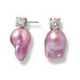 Aurora Pink Baroque Pearl Earrings, thumbnail 2 of 5