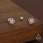 Sterling Silver Celtic Knot 18g Screw Back Stud Earrings UK, thumbnail 5 of 11