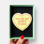 Happy Place Love Heart Valentine's Letterbox Iced Cookie, thumbnail 1 of 9