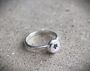 Sterling Silver Star Pebble Ring, thumbnail 1 of 2