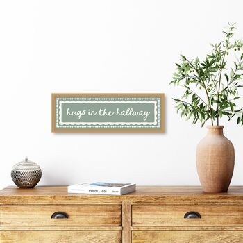 Panoramic Hugs In The Hallway Print, 8 of 10