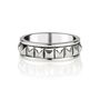 Sterling Silver Pyramid Men's Spinning Ring, thumbnail 4 of 9