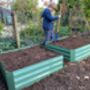 Pair Of Sage Green Vegetable And Herb Raised Beds, thumbnail 1 of 5