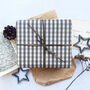Gingham Paper Fibre Christmas Wrapping Paper, thumbnail 2 of 4