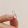 Sterling Silver Pear Shape Moonstone Droplet Drop Hook Earrings, thumbnail 6 of 11