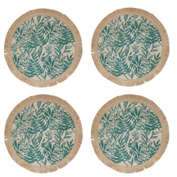 Indo Green Placemats Set Of Four, 3 of 6