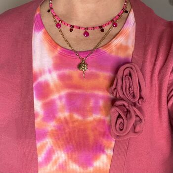 'La Vie En Rose' Opal Chalcedony And Garnet Necklace, 3 of 8