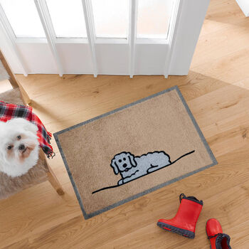 Fluffy Dog Doormat, Natural, 5 of 8