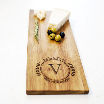 Personalised Oak Cheese Serving Board, 2 of 4