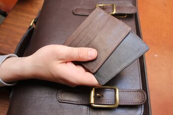 Engraved Leather Card Holder, 2 of 2