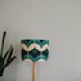Blue Geometric Retro Floral Design Handmade Lampshade Table Floor Or Ceiling Pendant, thumbnail 2 of 10