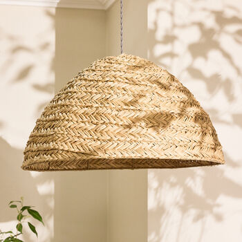 Seagrass Plaid Dome Easy Fit Ceiling Shade, 2 of 4