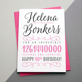 Happy Birthday In Seconds Personalised Decorative Card, 4 of 7
