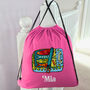 Personalised Sardines Drawstring Pe Kit Bag, thumbnail 4 of 5