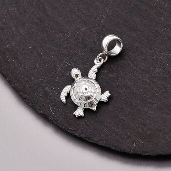 Turtle Solid Silver Charm, 6 of 9