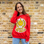 Deck The Halls Women's Christmas Jumper In Red, thumbnail 2 of 5