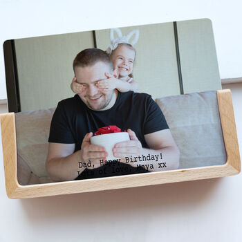Personalised Landscape Wood And Metal Photo Frame, 3 of 7