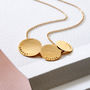 Personalised Triple Hammered Disc Necklace, thumbnail 2 of 9
