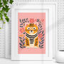 Tiger Portrait Art Print Gift For Childrens Bedroom, thumbnail 1 of 2