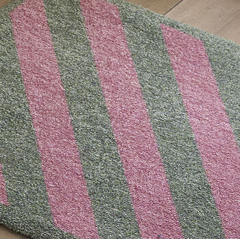 Candy Cane Doormat | Pink And Green, 3 of 3