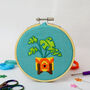 'Monstera' Mini Embroidery Craft Kit, thumbnail 1 of 3