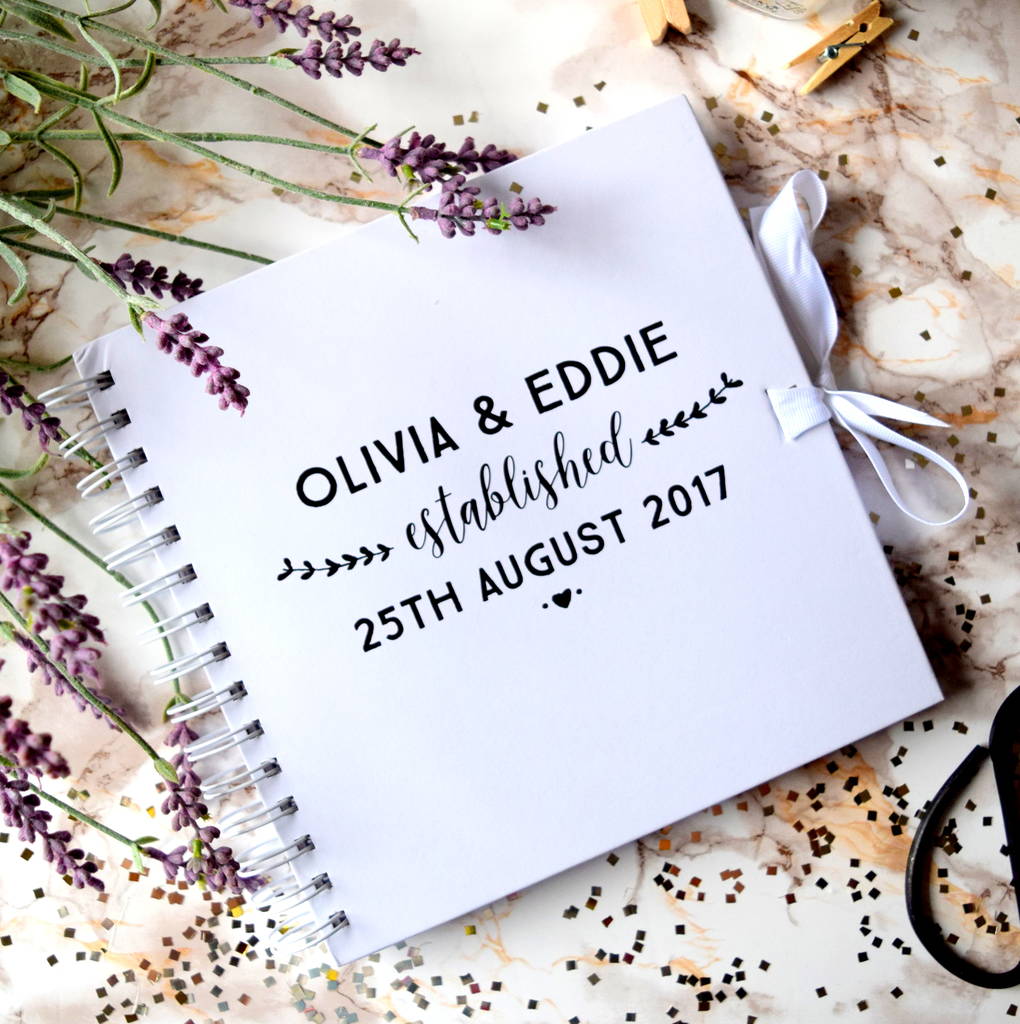 Personalised Monochrome Wedding Guest Book