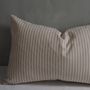 Oatmeal Stripe And Wool Scatter Cushion, thumbnail 3 of 3