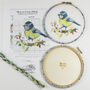 Blue Tit And Blossom Cross Stitch Wall Hanging Kit, thumbnail 4 of 12