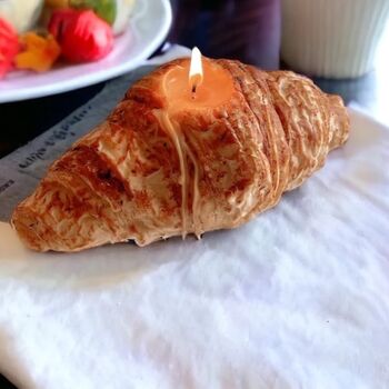 Handmade Soy Wax Imitation Croissant Candle, 3 of 4