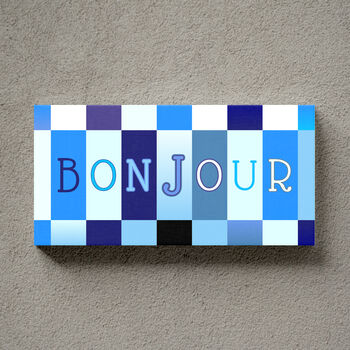 Bonjour Sign Personalised Print Gift, 8 of 10