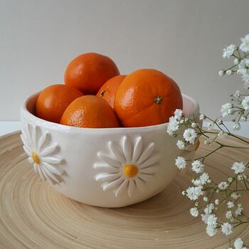 Handmade Ceramic Daisy Bowl, 8 of 8