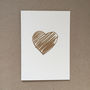 Love Heart Screen Printed Card, thumbnail 3 of 6