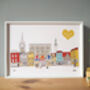 Norwich Personalised City Print, thumbnail 4 of 4