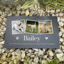Personalised Pet Photo Slate Grave Marker 25 X 15cm, thumbnail 1 of 5