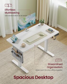 Height Adjustable Desk With Storage Pocket And Memory, 3 of 10