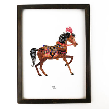 Rhea The Carousel Horse Art Print, 4 of 9
