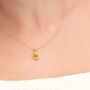 Citrine Pendant Necklace In Sterling Silver And Gold, thumbnail 4 of 11