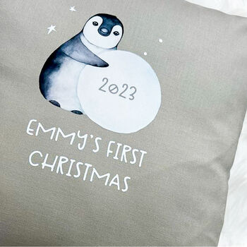 Baby's 1st Christmas Cushion, 2 of 2