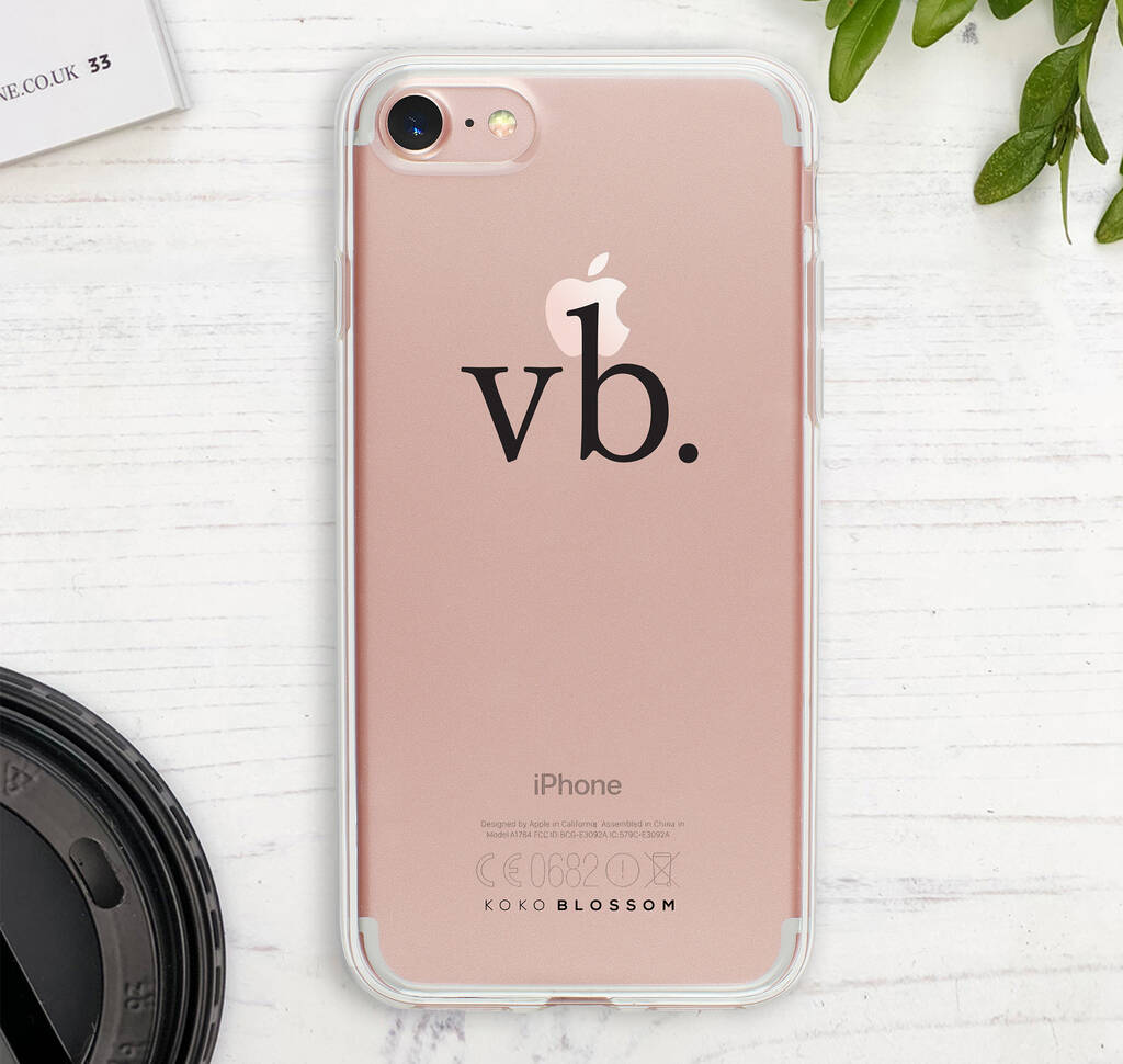 Personalised Clear Monogram Phone Case By Koko Blossom