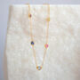 Delicate Multi Gemstone Crystal Gold Plated Necklace, thumbnail 4 of 5