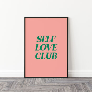 Pink Green Self Love Wall Print, 2 of 4