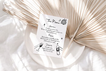 Personalised Handwritten Wedding Menu With Illustrations, 2 of 2