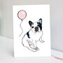 Black And White French Bulldog Birthday Card, thumbnail 1 of 10