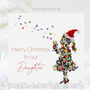 Merry Christmas To Our Daughter Butterfly Kisses Card, thumbnail 1 of 12