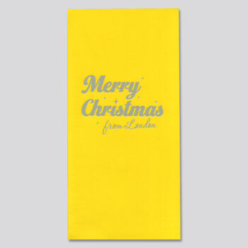 Big Ben Pop Up Christmas Card Bright Yellow, 2 of 2