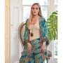 'Lennon' Turquoise And Pink Paisley Palazzo Trousers, thumbnail 3 of 4